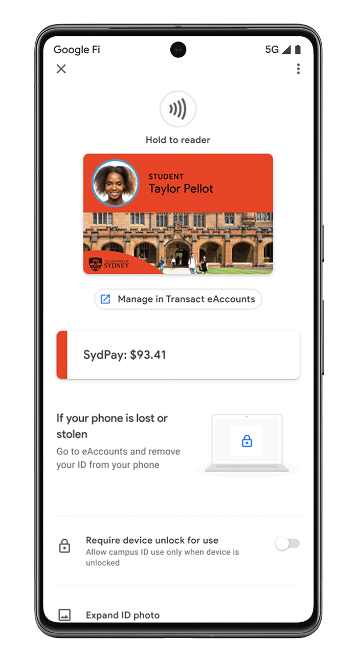 University of Sydney Mockup