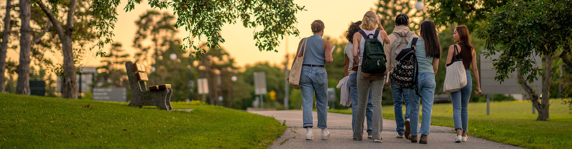 Students walking